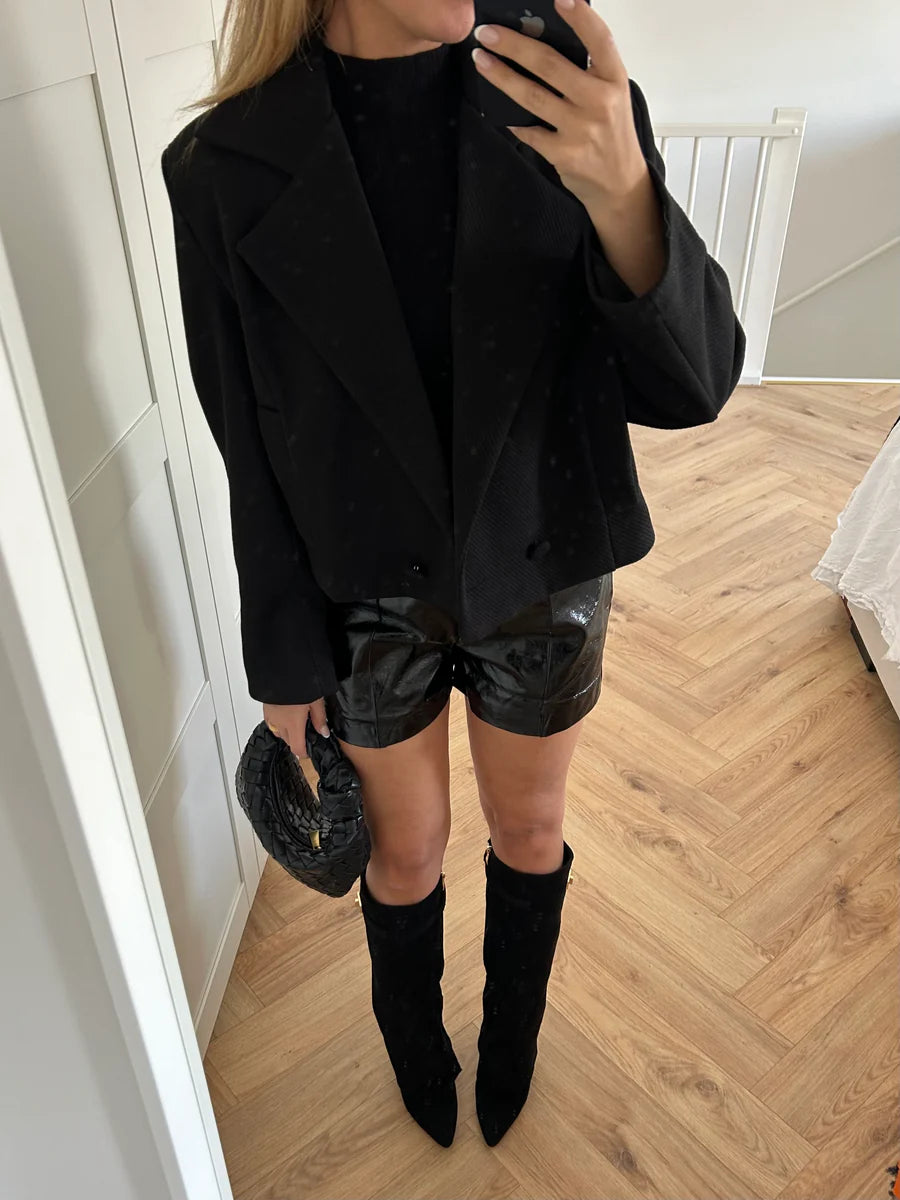 It Girl Suede Boots Black