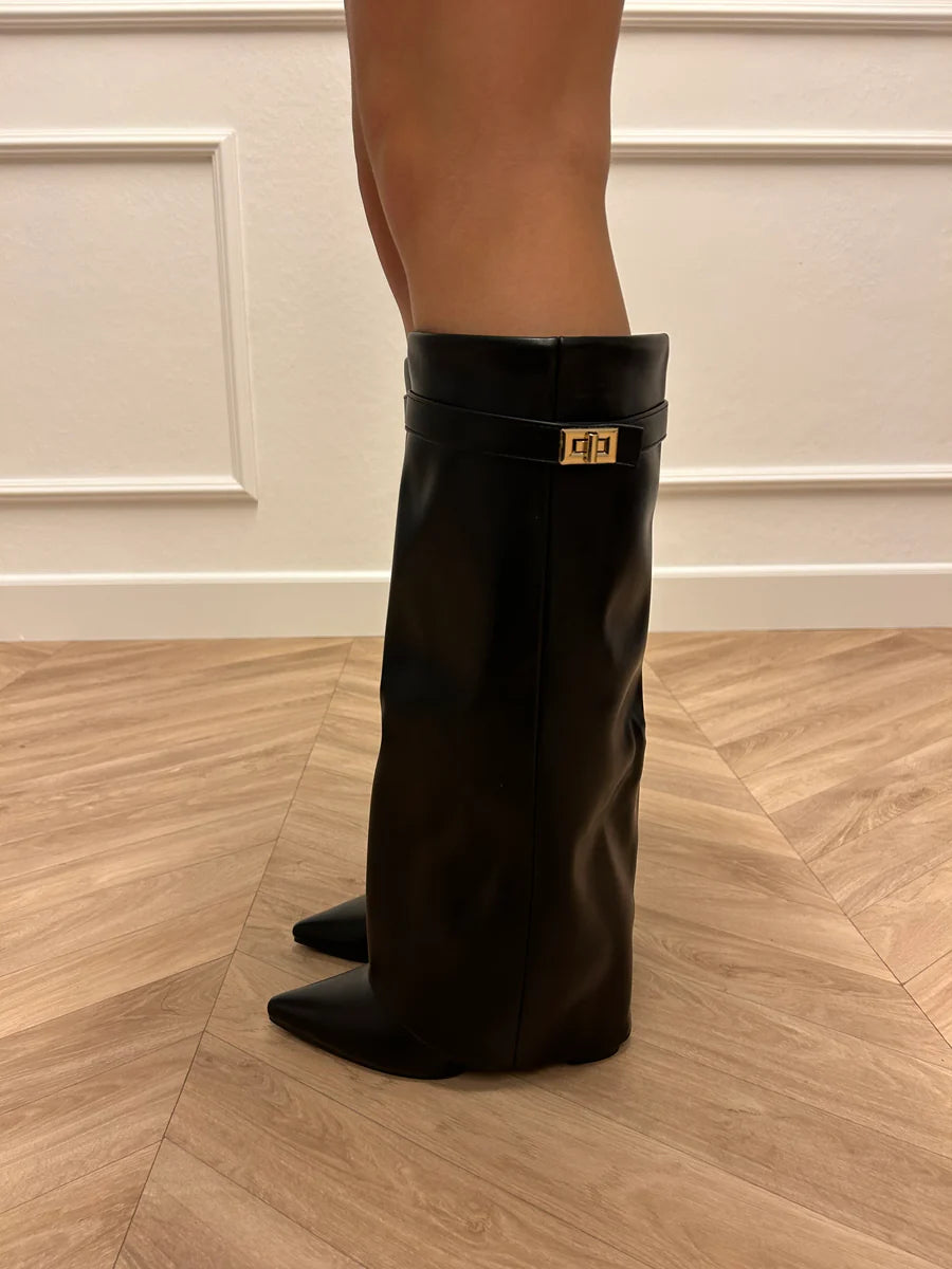 It Girl Boots Black Leather