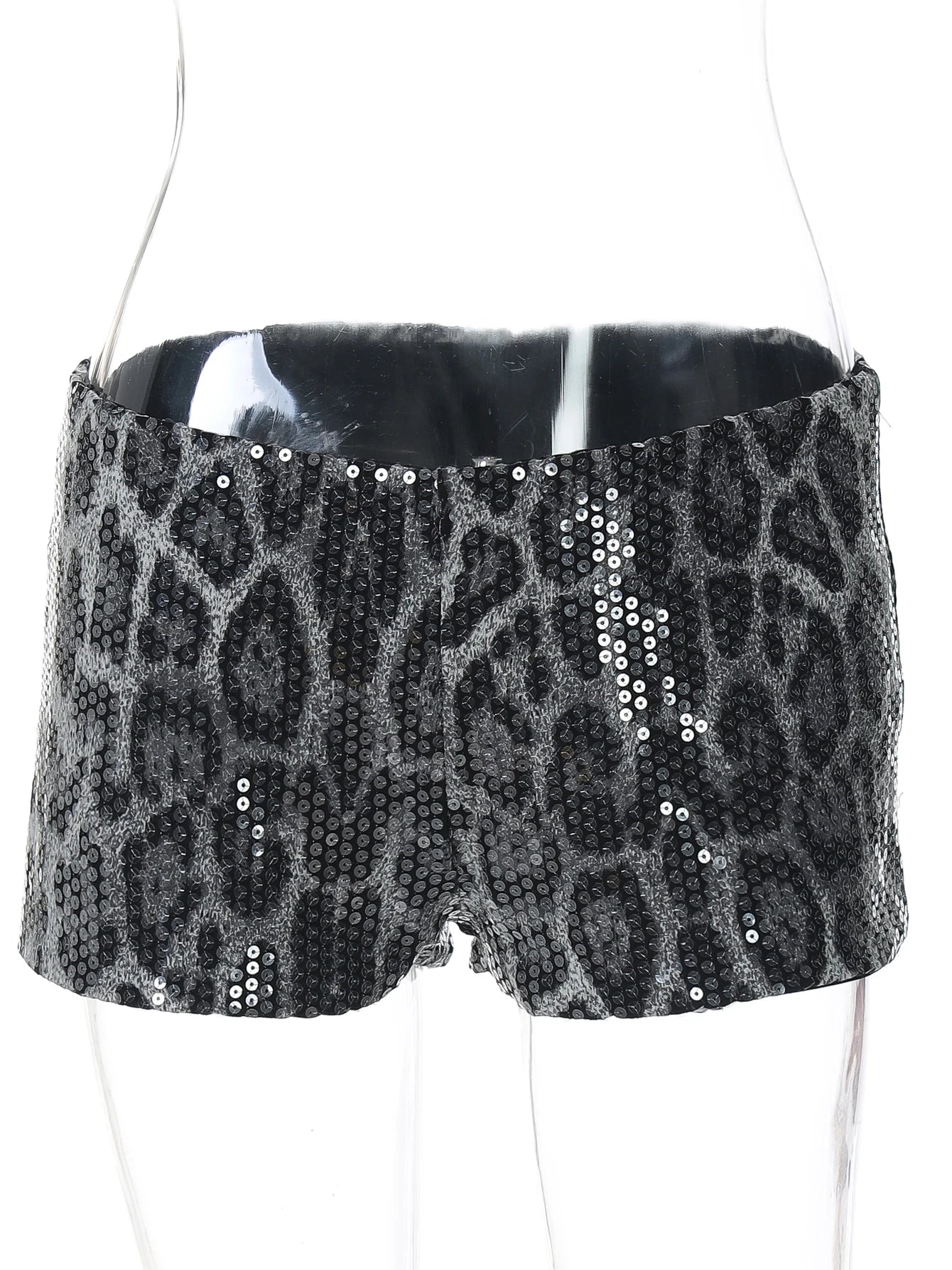 Sparkle Animal Print Mini Shorts