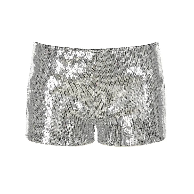 Sequin Low Rise Mini Shorts