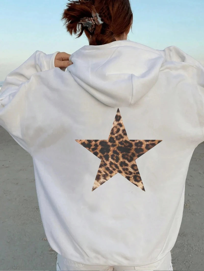 Leopard Star Street Hoodie