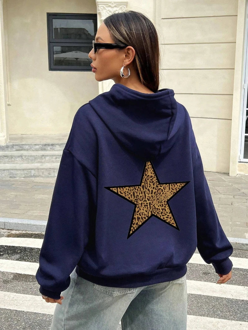Leopard Star Street Hoodie