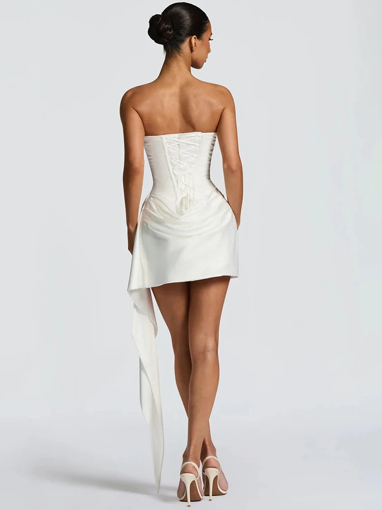 Draped Cowl Mini Dress