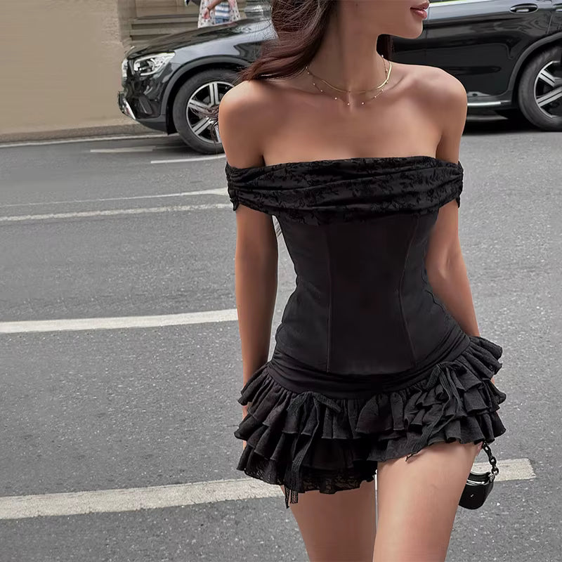 Sultry Ruffle Night Out Dress