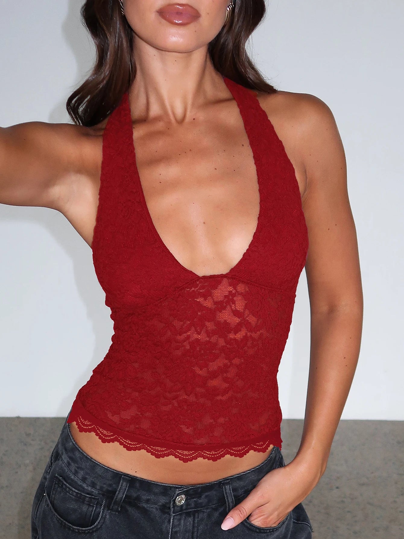 Lace Halter Cami