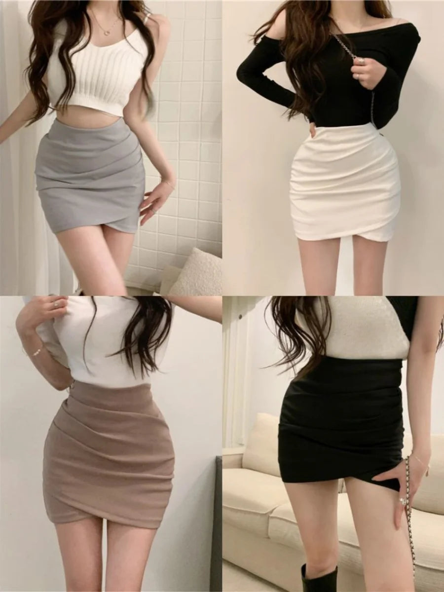Layered Mesh Bodycon Skirt