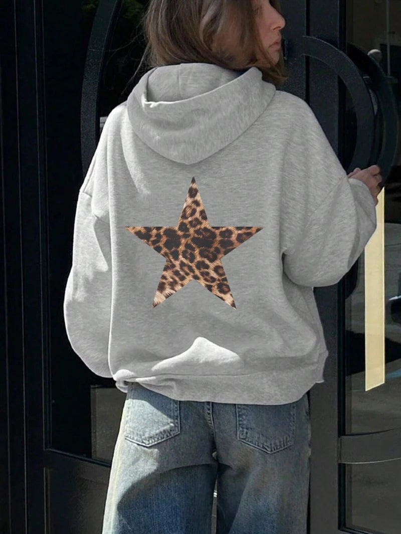 Leopard Star Street Hoodie