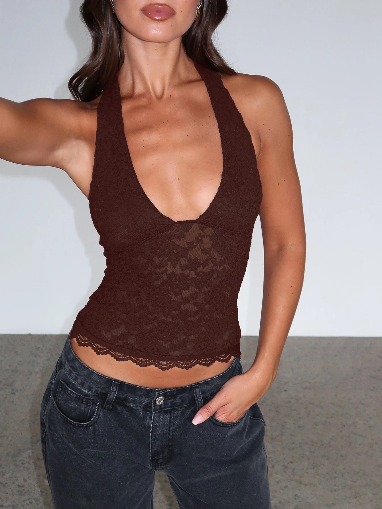 Lace Halter Cami