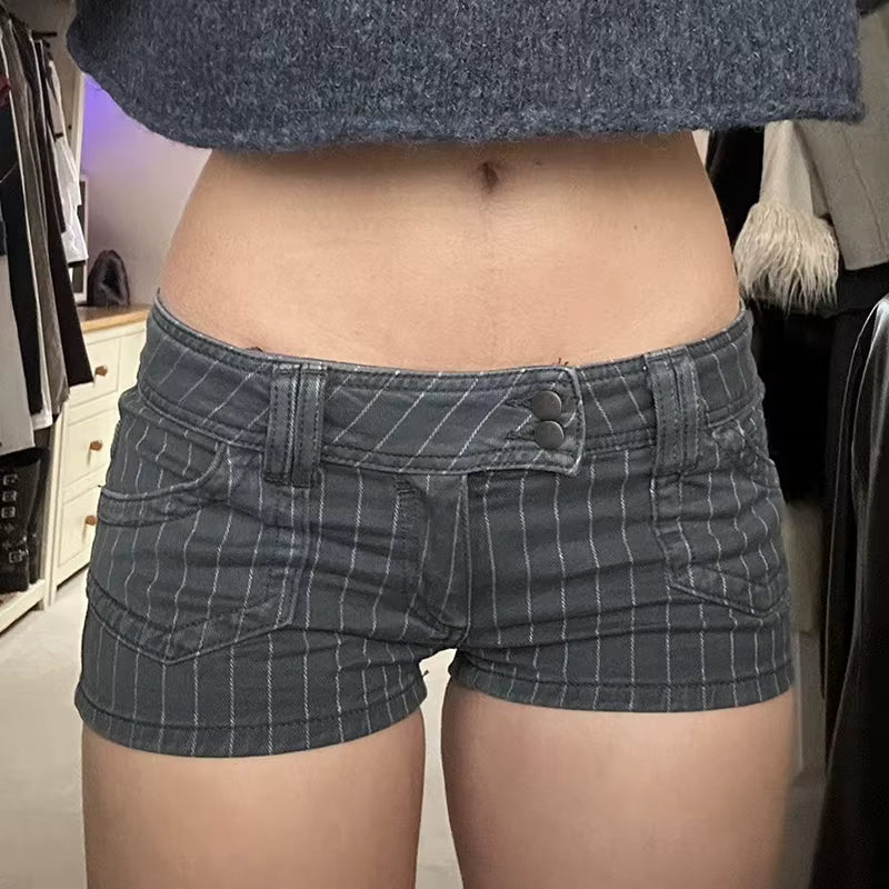 Pinstripe Mini Shorts
