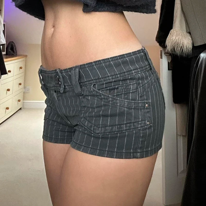 Pinstripe Mini Shorts