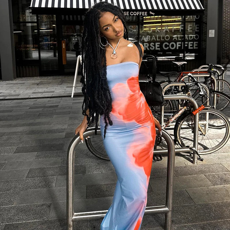 Strapless Bodycon Maxi Dress