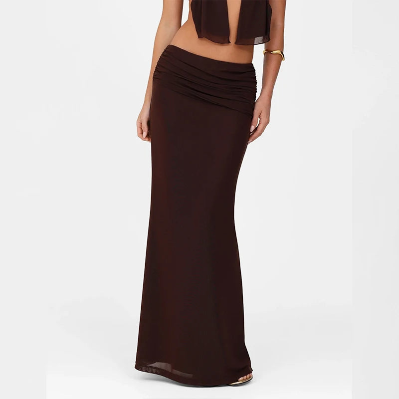 Two Piece Halter & Maxi Skirt Set